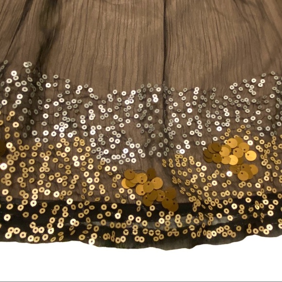 Umgee brown miniskirt silver gold‎ sequins small - Picture 4 of 10